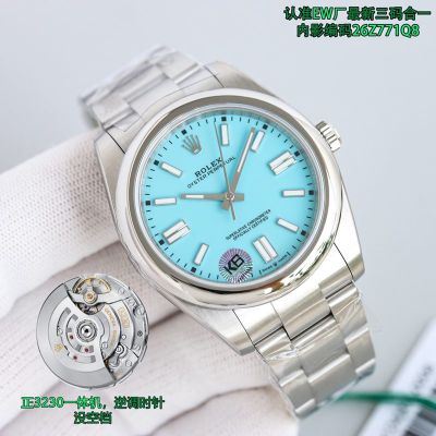 EW Factory New ROLEX Oyster Perpetual 904L Steel 3230 41MM Watch